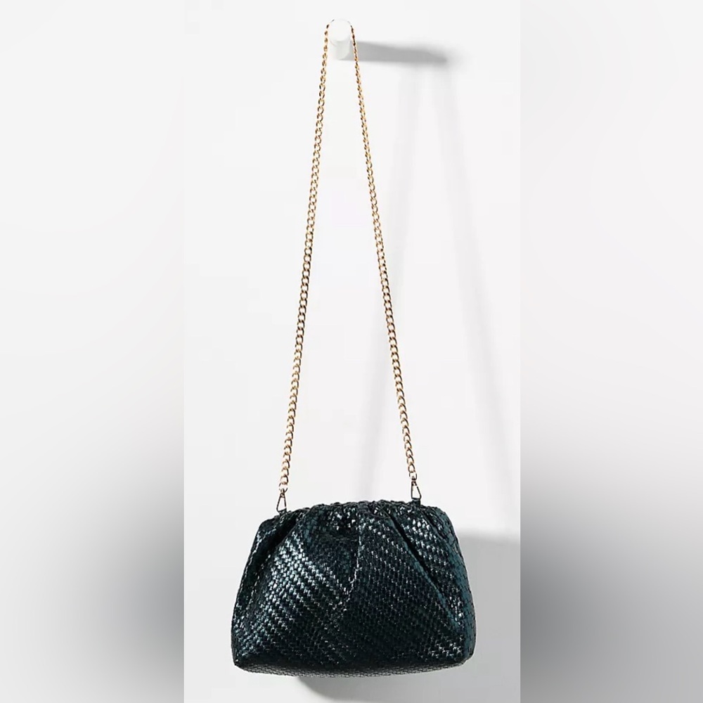 Anthropologie Frankie Clutch - Dark Green - Two Strap Styles